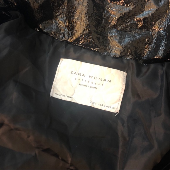 Zara Quilted Vinyl Jacket - Picture 3 of 4